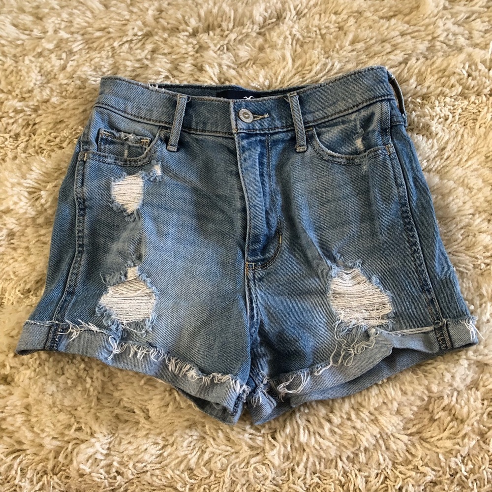 Hollister High waisted denim shorts